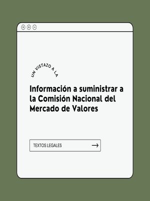 cover image of Información a suministrar a la Comisión Nacional del Mercado de Valores